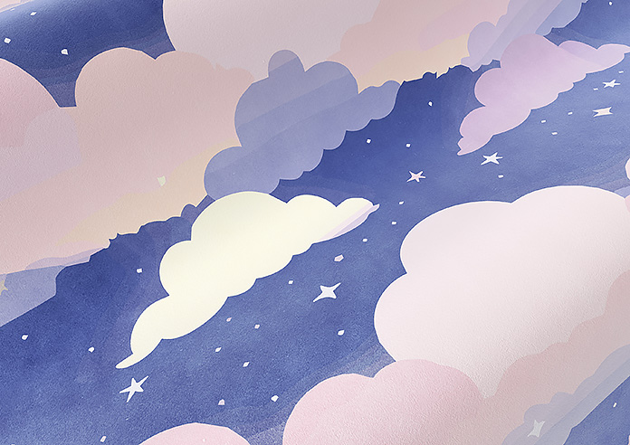 Cloudy Cosmos, Purple Twilight - Made to Measure Curtains - Image 4